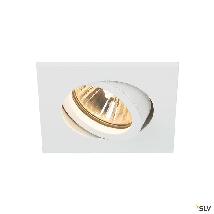 NEW TRIA 68 square, indoor recessed ceiling light, QPAR51, white, 50W