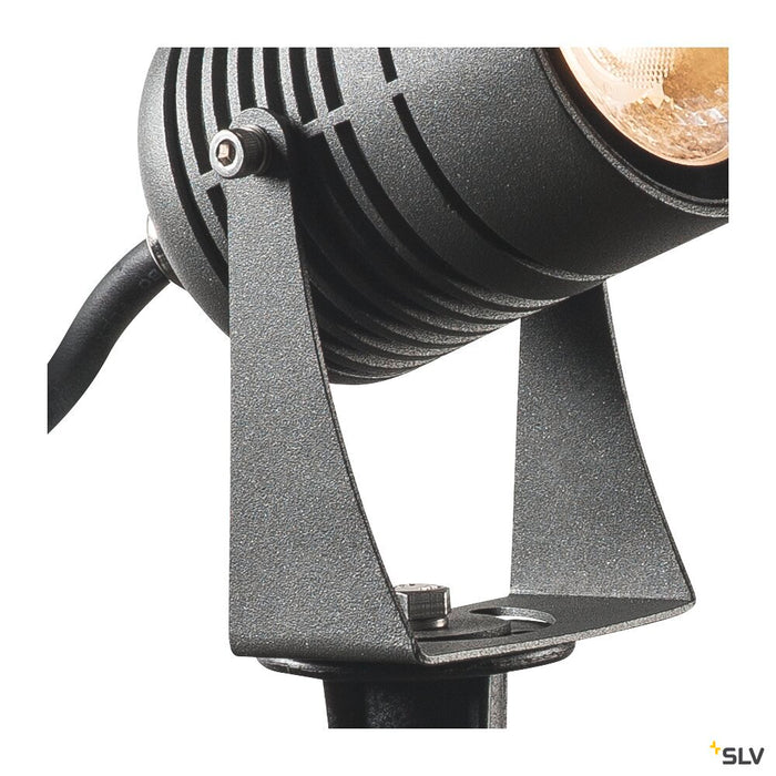 LED SPIKE, LED outdoor ground spike luminaire, anthracite, IP55, 3000K, 40°