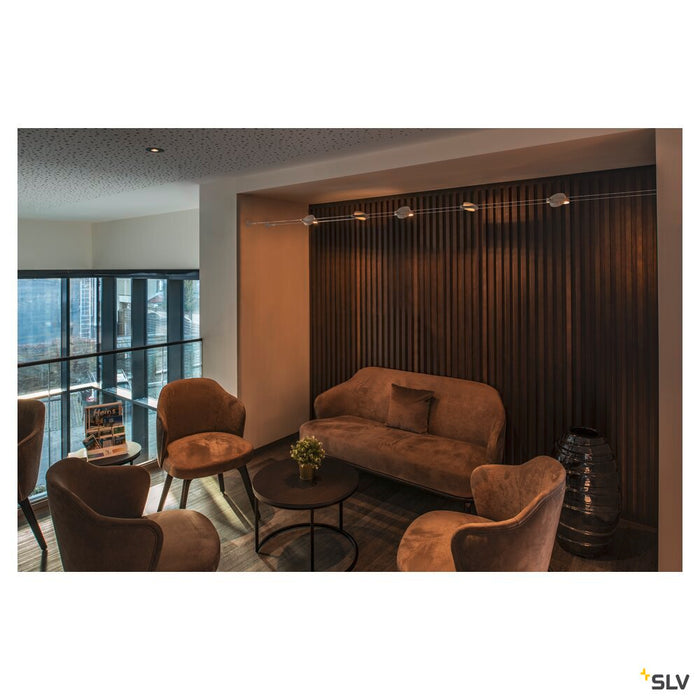 NEW TRIA XL, recessed fitting, QPAR51, round, matt black, max. 50W, incl. clip springs