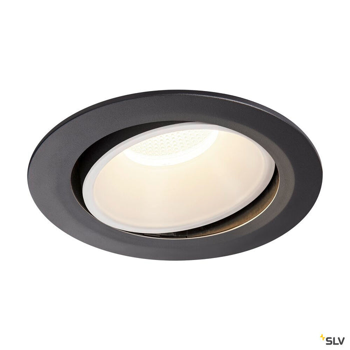 NUMINOS MOVE DL XL, Indoor LED recessed ceiling light black/white 4000K 40° rotating and pivoting