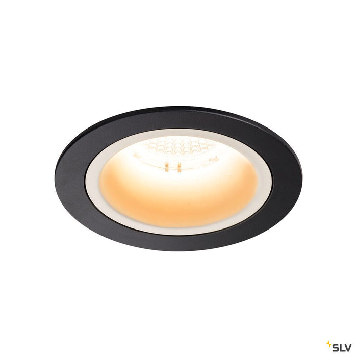 NUMINOS DL M, Indoor LED recessed ceiling light black/white 2700K 55°, including leaf springs