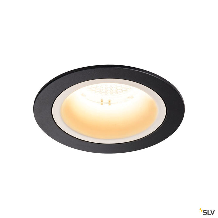 NUMINOS DL M, Indoor LED recessed ceiling light black/white 3000K 20°, including leaf springs