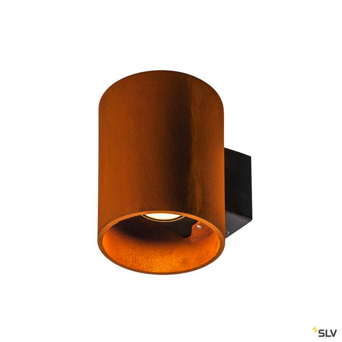 Rust Wall Light RUSTY UP/DOWN WL, outdoor LED surface-mounted wall light round rust CC