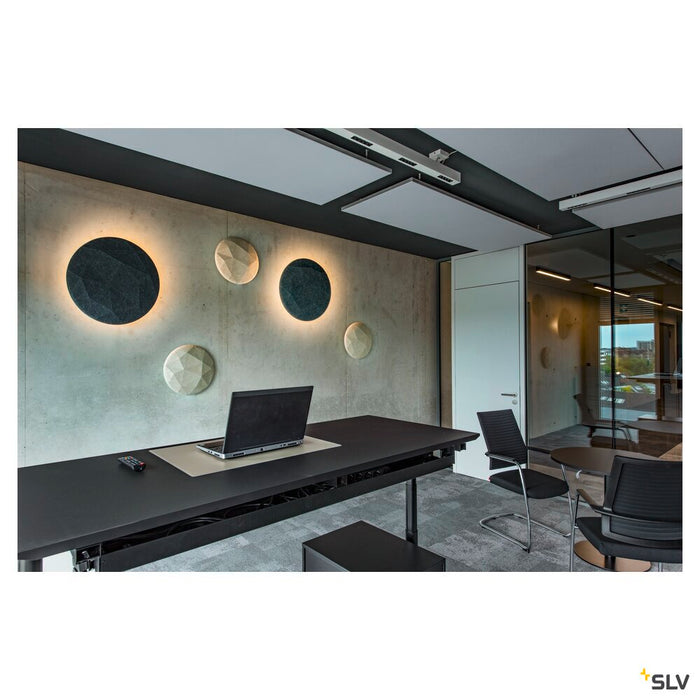 MANA BASIS WL, indoor LED wall-mounted light round anthracite CCT switch 2700/3000K