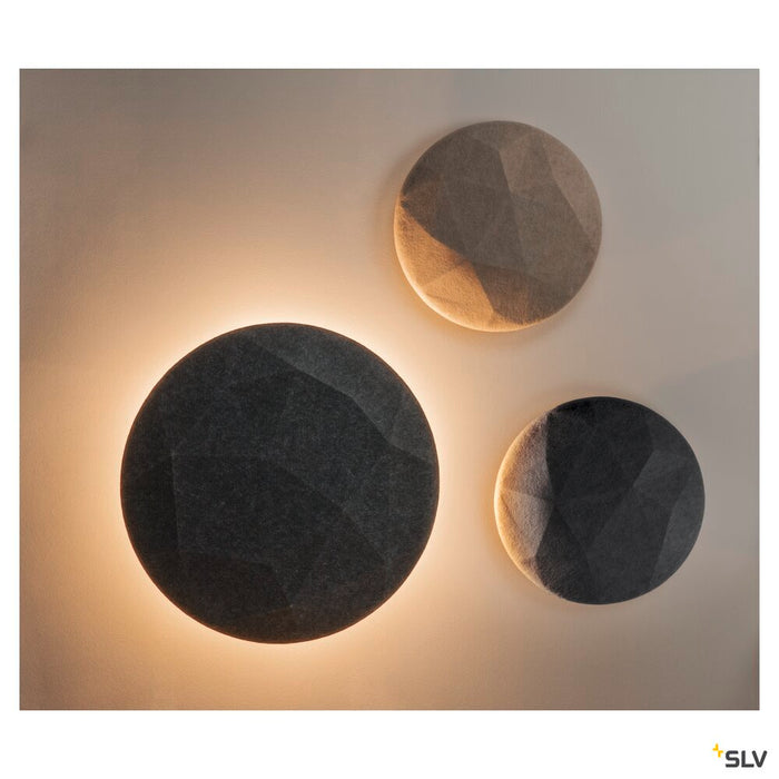 MANA BASIS WL, indoor LED wall-mounted light round anthracite CCT switch 2700/3000K