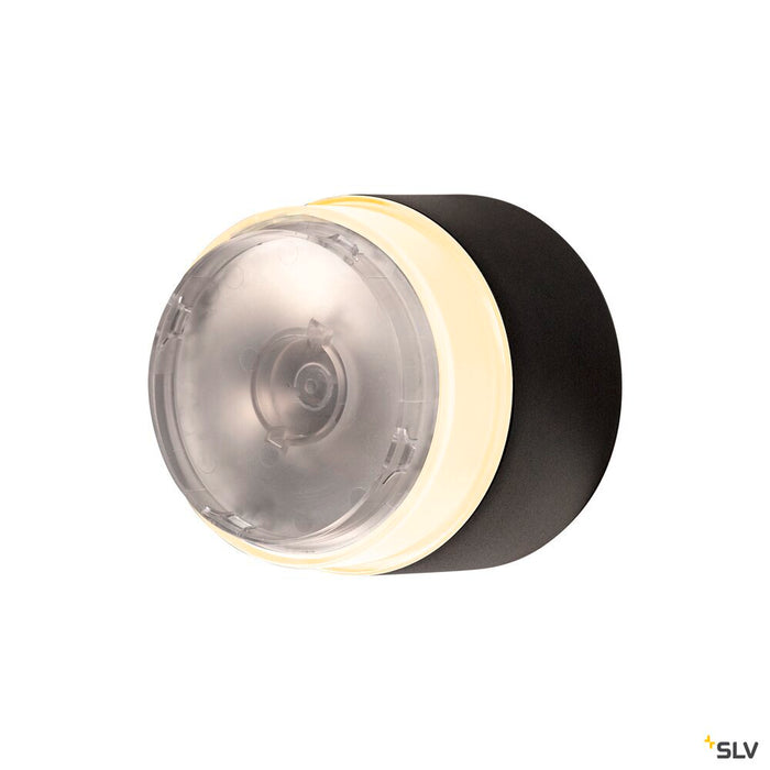MANA BASIS WL, indoor LED wall-mounted light round anthracite CCT switch 2700/3000K