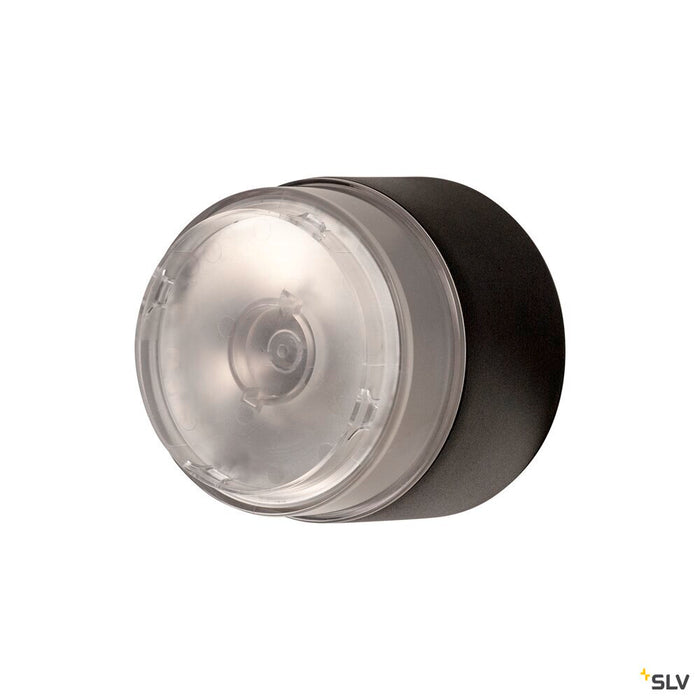 MANA BASIS WL, indoor LED wall-mounted light round anthracite CCT switch 2700/3000K