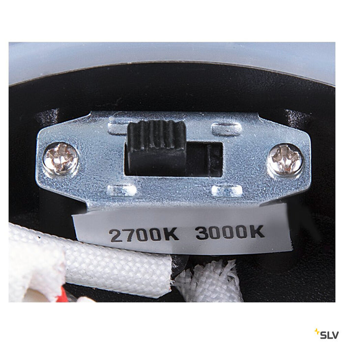 MANA BASIS WL, indoor LED wall-mounted light round anthracite CCT switch 2700/3000K