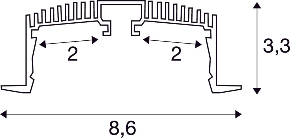 GRAZIA 20, Profile structure 1.5m white