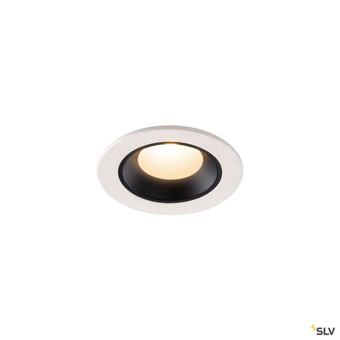 NUMINOS XS, white / black recessed ceiling light, 3000K 40°