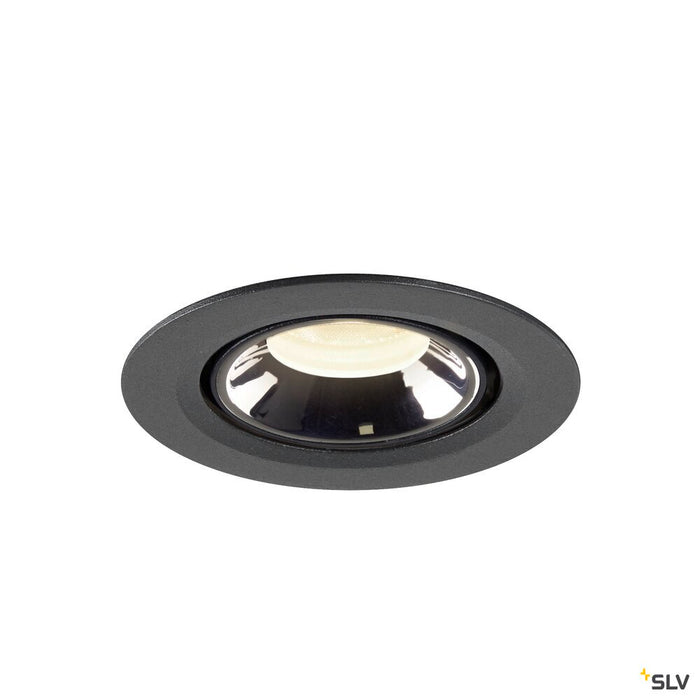 NUMINOS GIMBLE XS, black / chrome recessed ceiling light, 4000K 20°