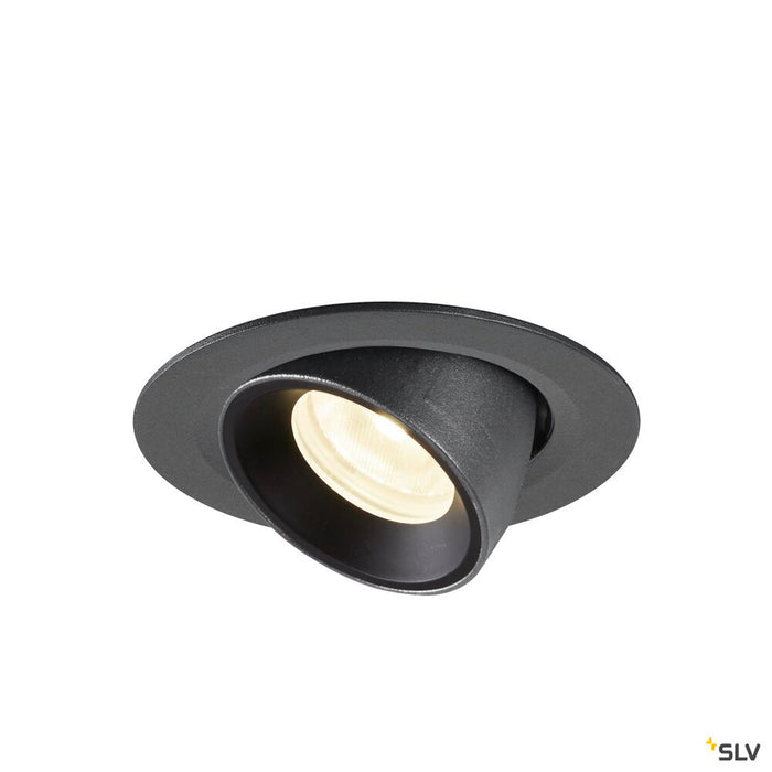 NUMINOS GIMBLE XS, black recessed ceiling light, 4000K 40°