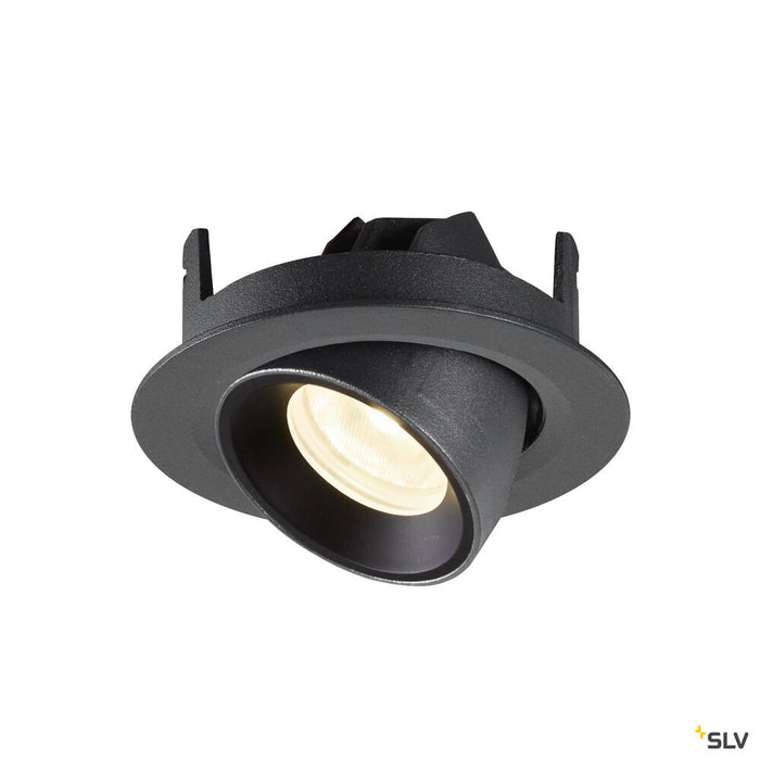 NUMINOS GIMBLE XS, black recessed ceiling light, 4000K 40°