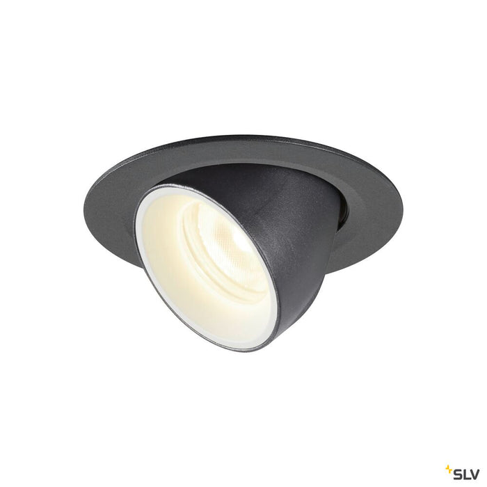 NUMINOS GIMBLE XS, black / white recessed ceiling light, 4000K 40°