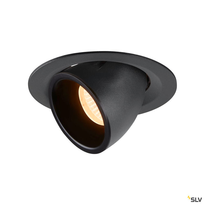 NUMINOS GIMBLE M, black recessed ceiling light, 2700K 55°