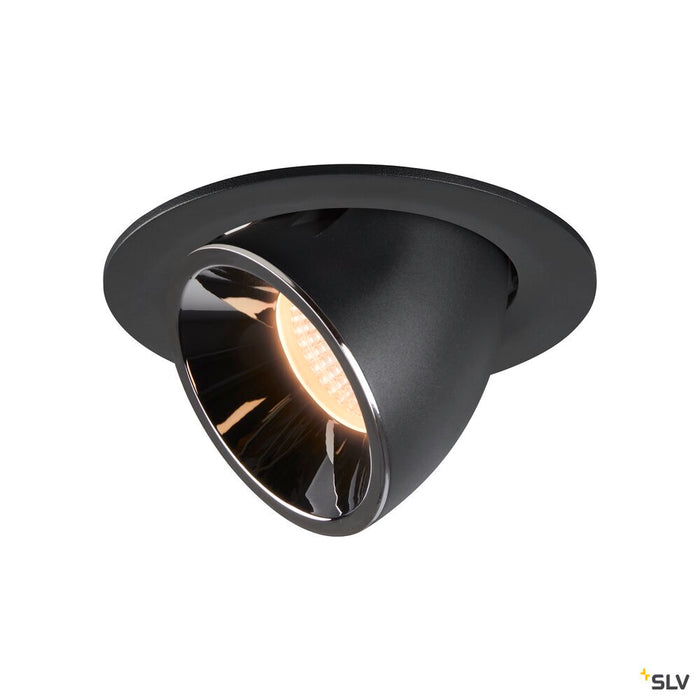 NUMINOS GIMBLE L, black / chrome recessed ceiling light, 2700K 40°