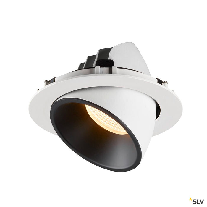 NUMINOS GIMBLE XL, white / black recessed ceiling light, 3000K 40°