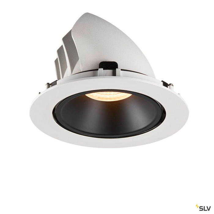 NUMINOS GIMBLE XL, white / black recessed ceiling light, 3000K 40°