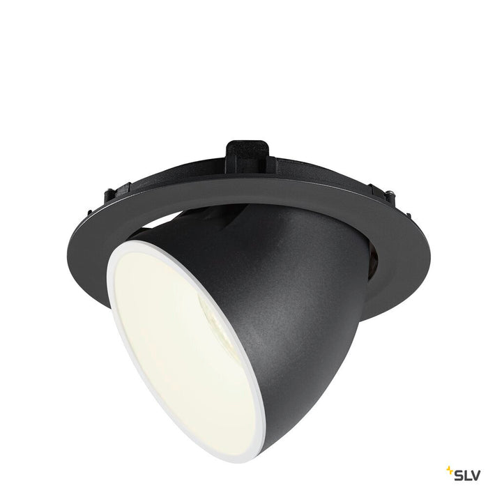 NUMINOS GIMBLE XL, black / white recessed ceiling light, 4000K 20°