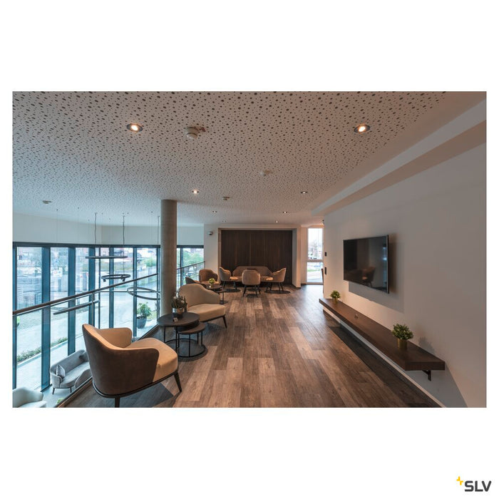 NEW TRIA XL, recessed fitting, QPAR51, round, matt black, max. 50W, incl. clip springs