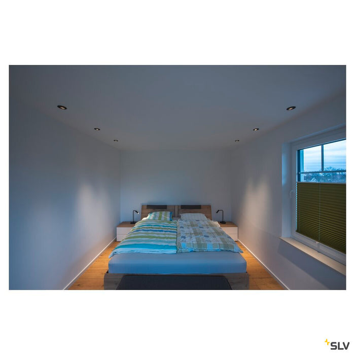 H-LIGHT 2, recessed fitting, LED, 2700K, oval, black, 20°, 11,5W, incl. driver, clip spring