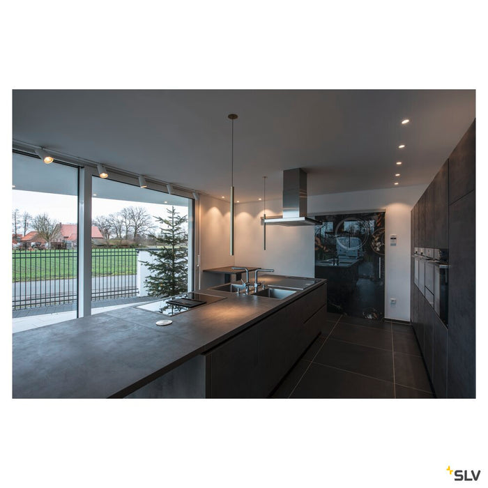 NEW TRIA 68 recessed fitting, LED, 3000K, round, matt white, 38°, 12W, incl. driver, clip springs