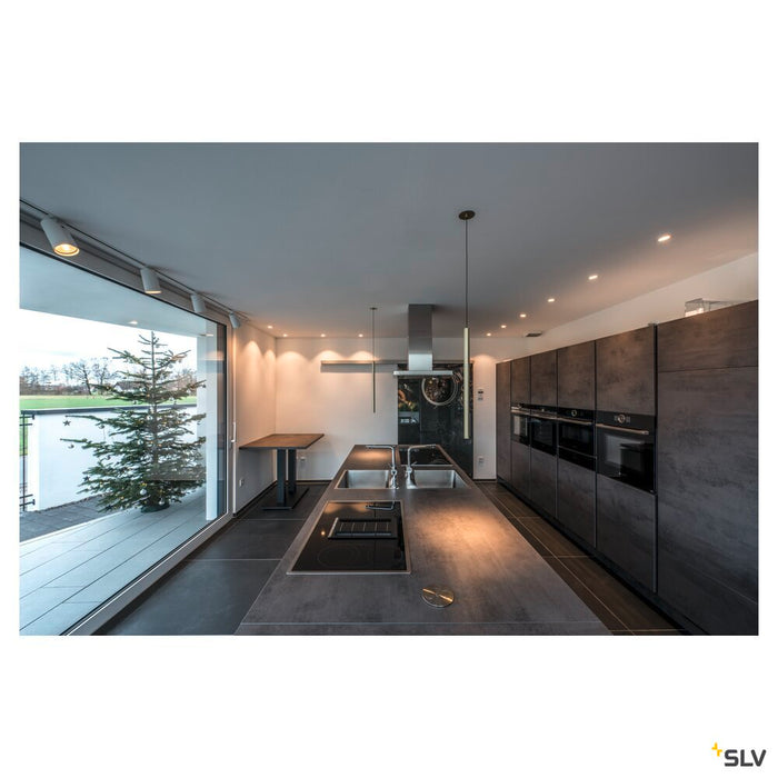 NEW TRIA 68 recessed fitting, LED, 3000K, round, matt white, 38°, 12W, incl. driver, clip springs