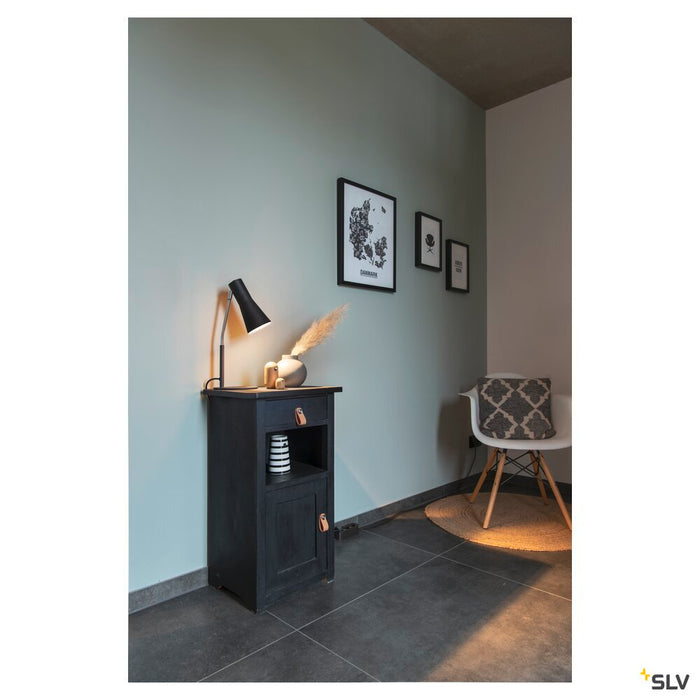 PHELIA, table lamp, QPAR51, black, max. 35W