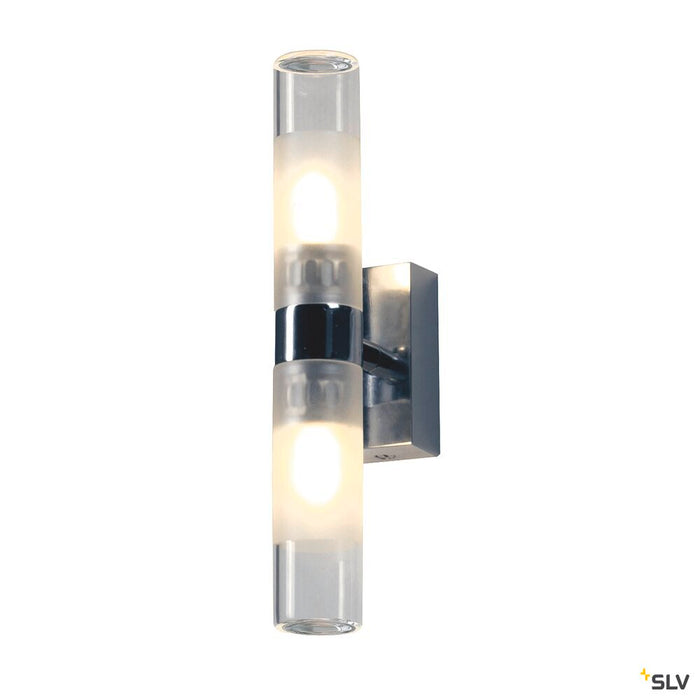 MIBO WALL UP-DOWN wall light, QT14, IP21, up/down, chrome, max. 50 W