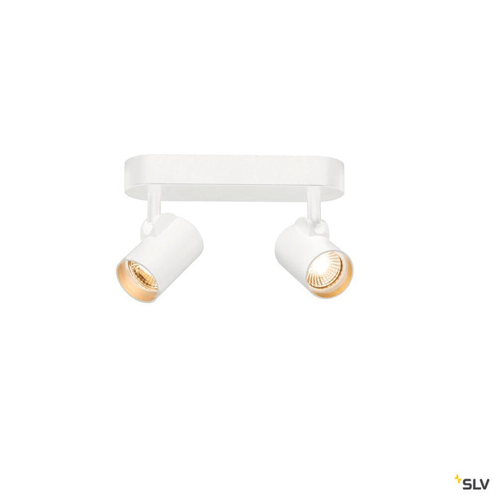 HELIA, wall and ceiling light, double-headed, LED, 3000K, 35°, white