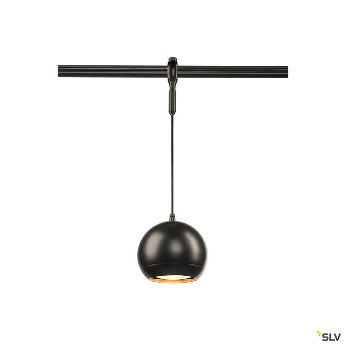 LIGHT EYE, pendant for 240V track EASYTEC II, QPAR111, black, max. 75W