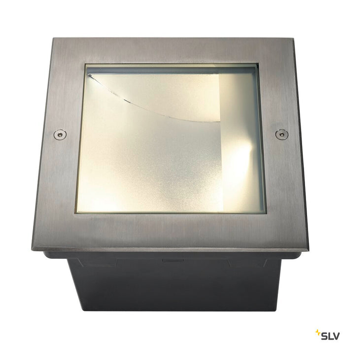 DASAR 225, outdoor inground fitting, LED, 3000K, IP67, stainless steel 316, asymmetrical, 34W
