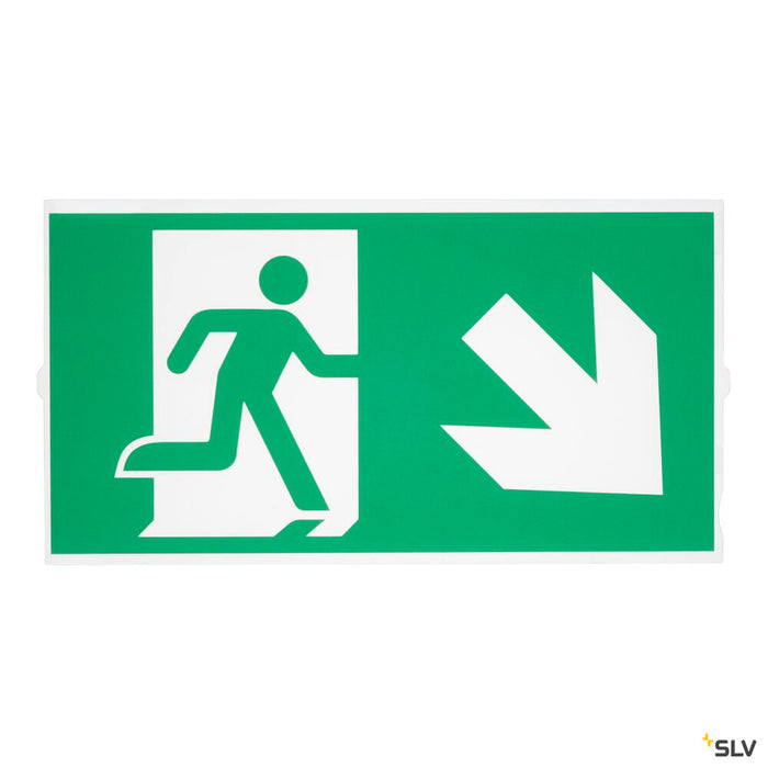 PICTOGRAM FOILS, for P-LIGHT emergency exit light, set of 4, diagonal arrow in all directions, L/H 30/16.1 cm