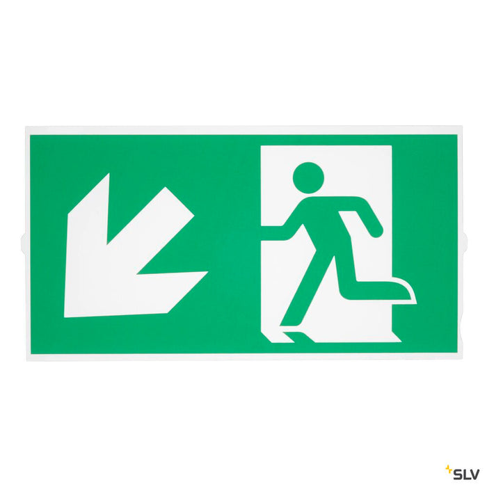 PICTOGRAM FOILS, for P-LIGHT emergency exit light, set of 4, diagonal arrow in all directions, L/H 30/16.1 cm