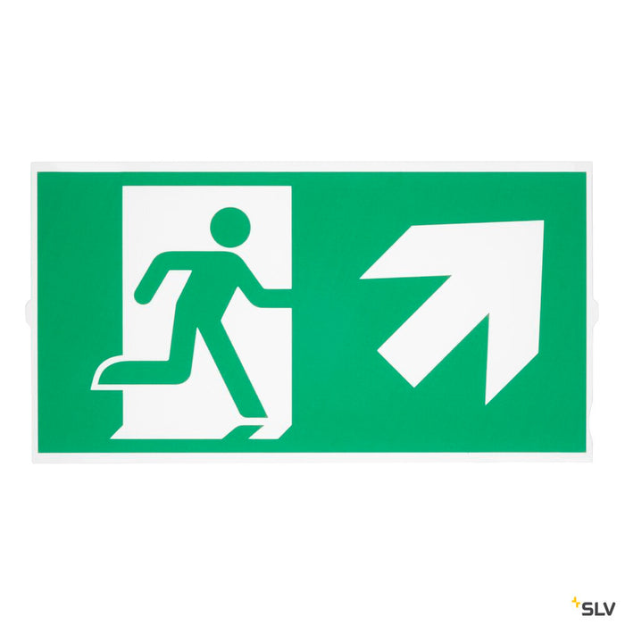 PICTOGRAM FOILS, for P-LIGHT emergency exit light, set of 4, diagonal arrow in all directions, L/H 30/16.1 cm