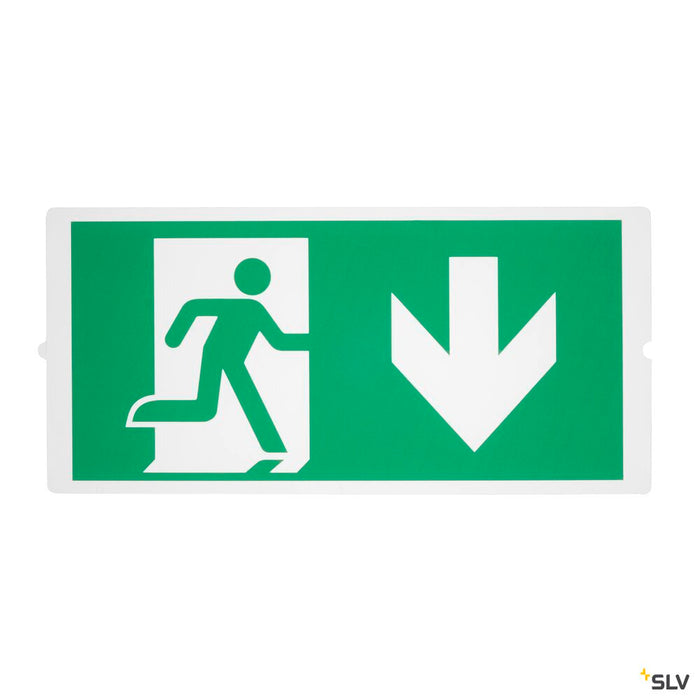 PICTOGRAM FOILS, for P-LIGHT emergency exit light, set of 3, L/H 35.3/16.5 cm