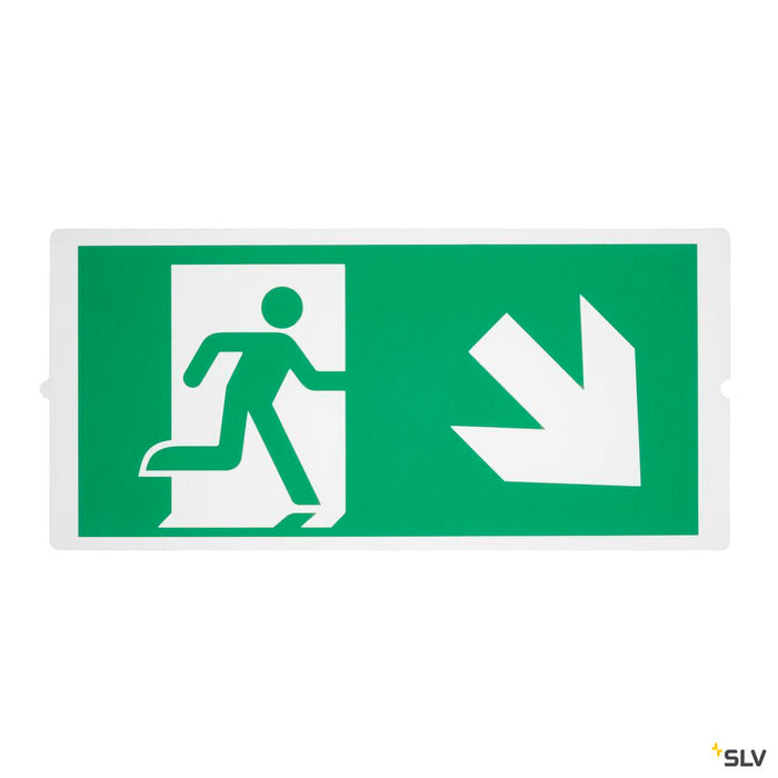 PICTOGRAM FOILS, for P-LIGHT emergency exit light, set of 2, L/H 35.3/16.5 cm