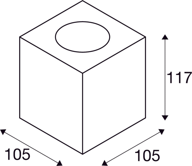 CONCRETO FL, Free-standing lamp square GU10 grey 10W