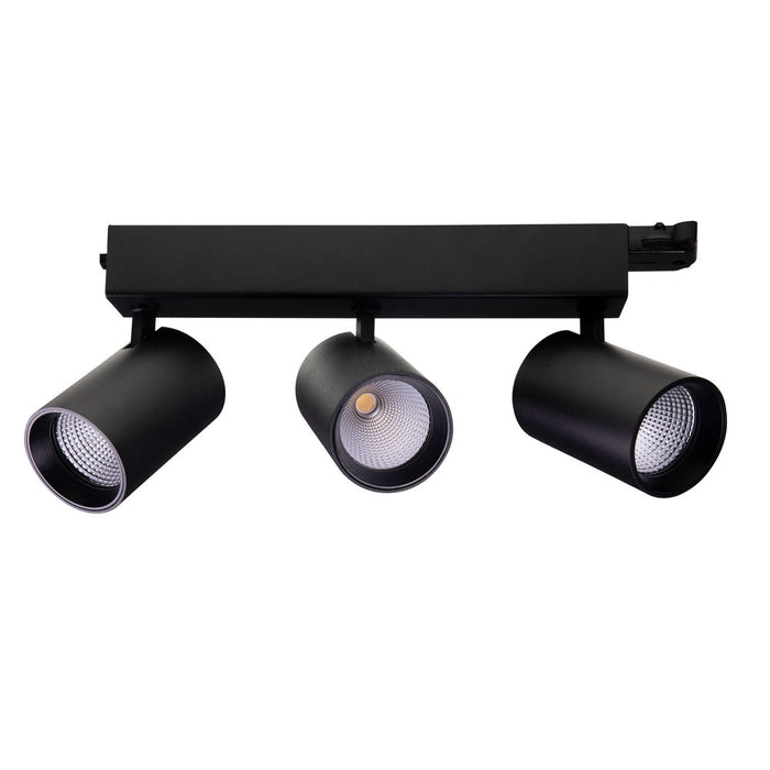 Tripolore 40°, Black, 3000k, 1500lm, CRI>90, 3-phase Track Fixture