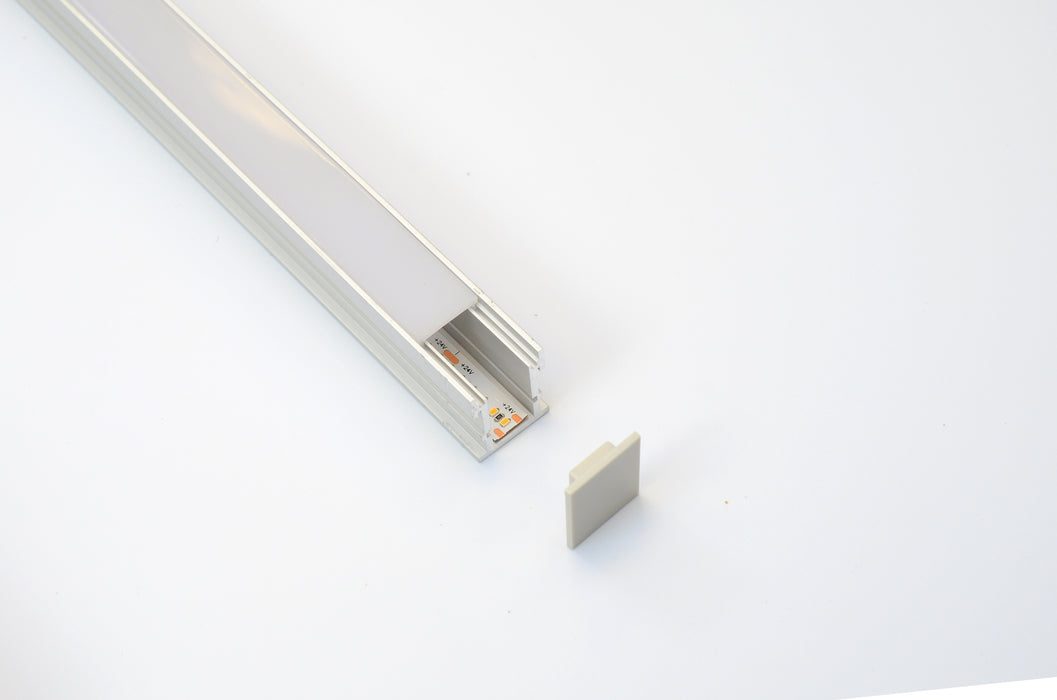 Aluminium Profile 8 recessed  (two metres).