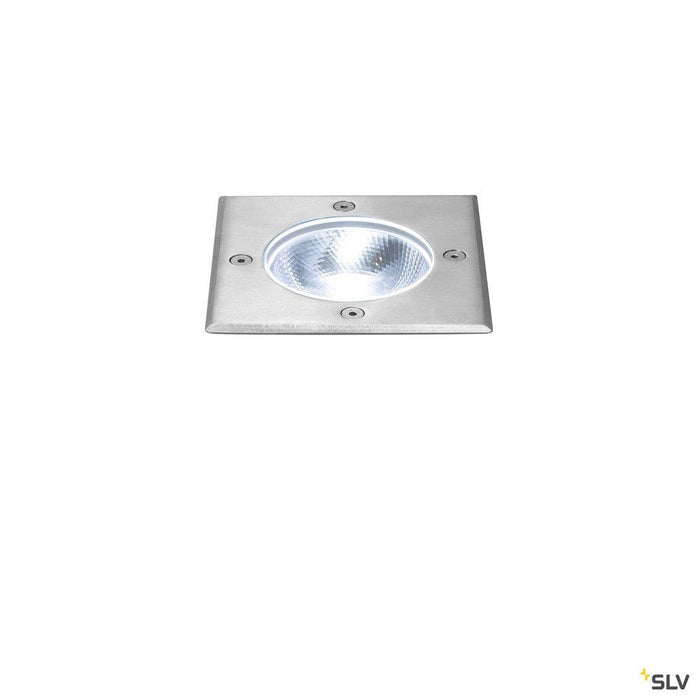 ROCCI Square, outdoor LED inground fitting, stainless steel 316, 4000K, IP67, 8.6W