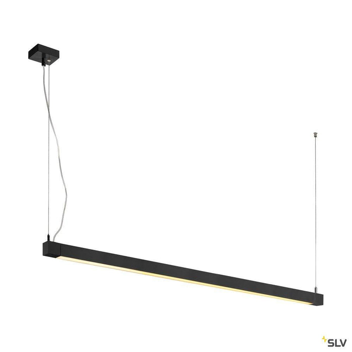 OPEN GRILL LED, single twist pendant, 1200mm, black