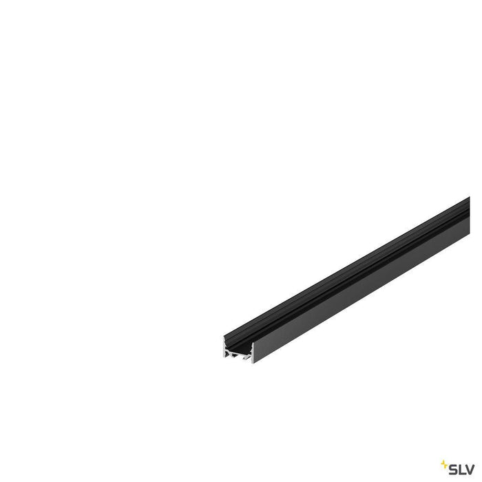 GRAZIA 20, surface mounted profile, LED, flat, smooth, 3m, black