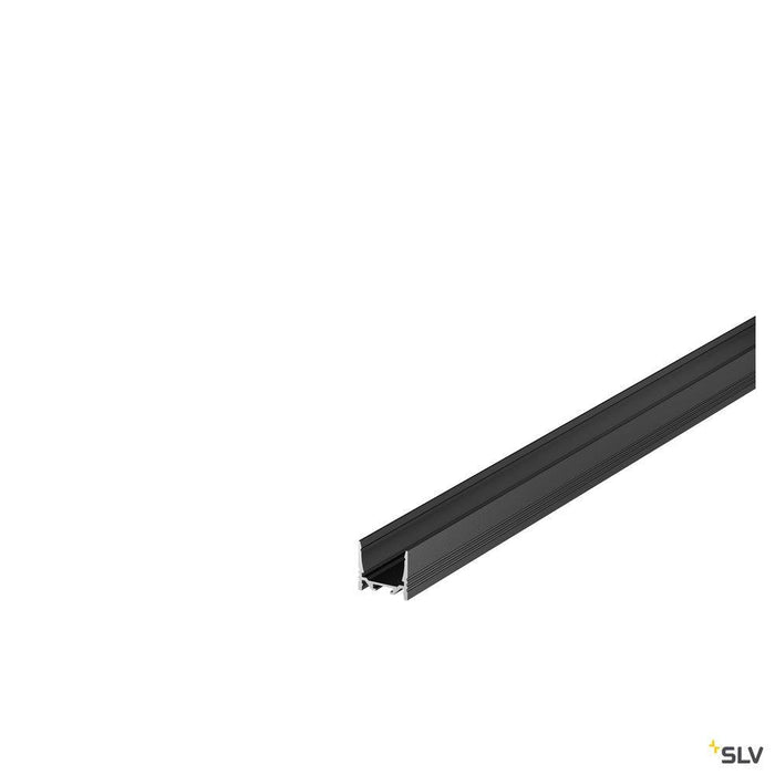 GRAZIA 20, surface mounted profile, LED, standard, grooved, 3m, black