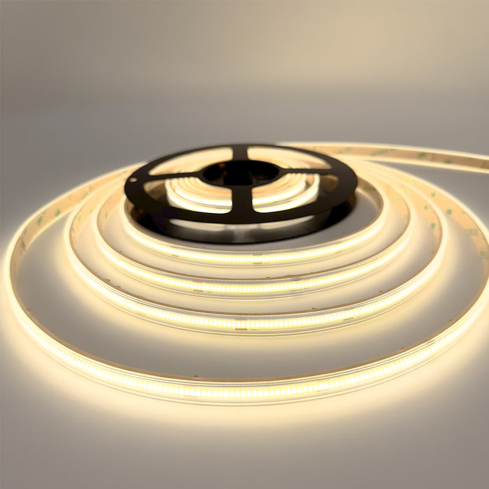 Single Colour LED COB Strip, 15 W/m IP65 24V 4000K 480 LEDs/m CRI>92 5 Metre