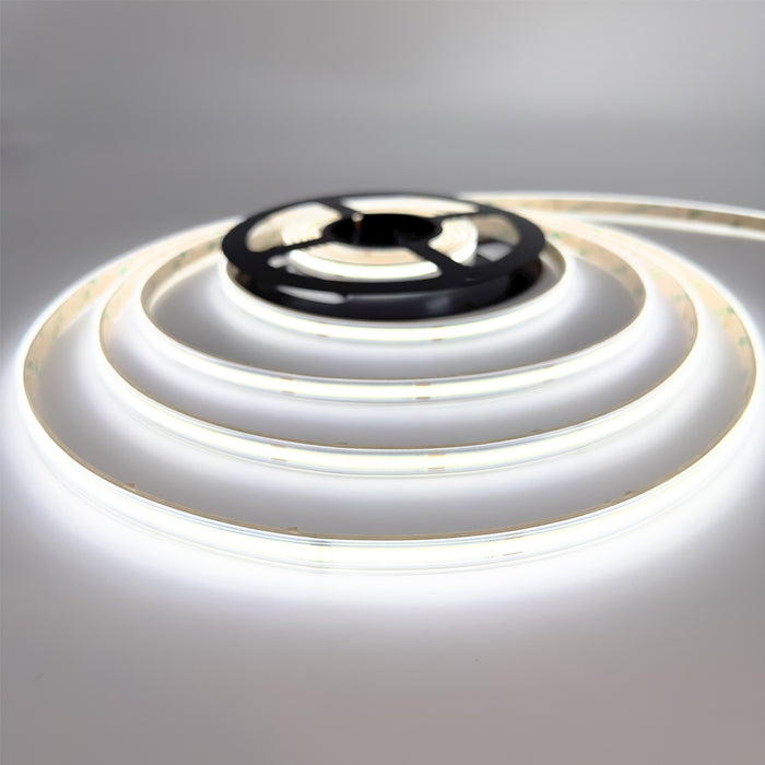 Single Colour LED COB Strip, 10 W/m IP65 24V 6500K 480 LEDs/m CRI>92 10 Metre