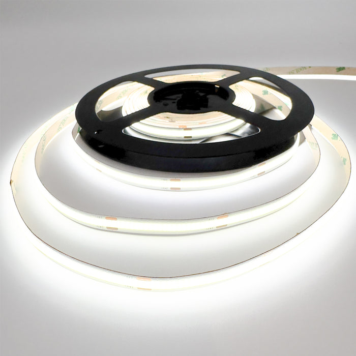 Single Colour LED COB Strip, 10 W/m IP20 24V 6500K 480 LEDs/m CRI>92 50 Metre