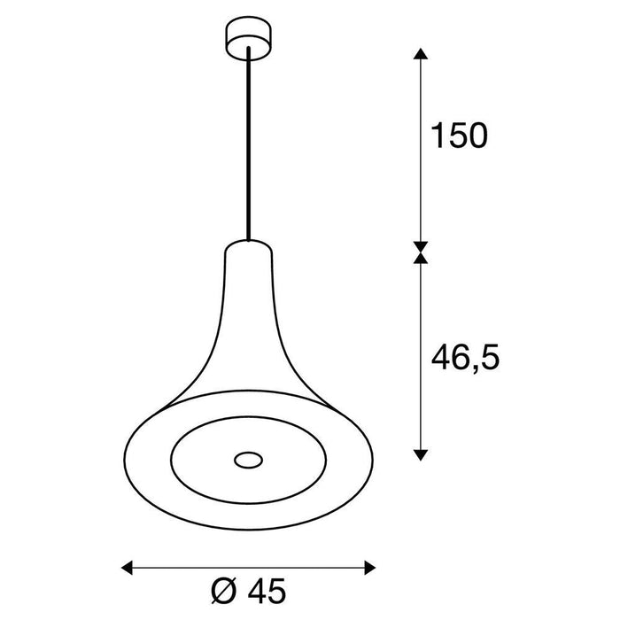 BATO 45 PD, LED Indoor pendant light, brass, LED, 2500K