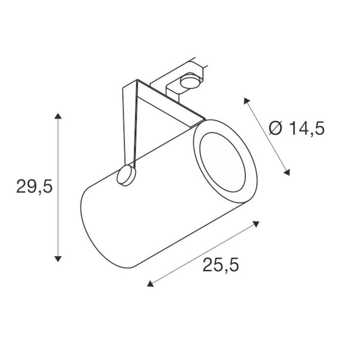 EURO SPOT TRACK silver, 3000K, 60°, incl. 3-circuit adapter