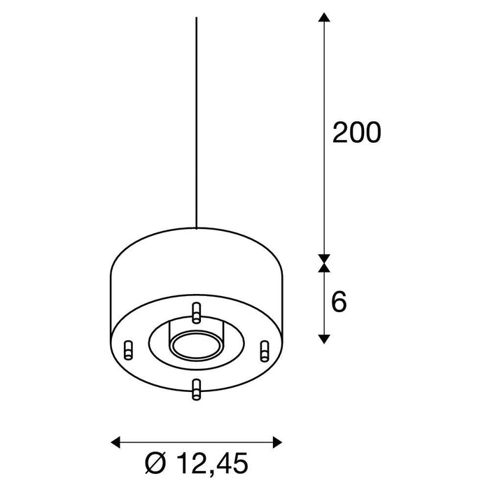 PARA DOME E27, PD, indoor pendant, black, max. 150W